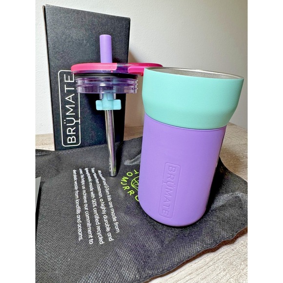 Limited Edition Brumate! Leap Stardust 12oz Kids Leakproof Tumbler Purple Pink - Picture 9 of 9